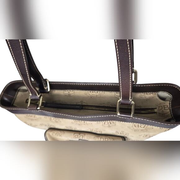 Dooney & Bourke Tan and Brown Vintage Bag - Picture 8 of 13